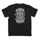 Y's Ink Works Official Shop at suzuriのY's札 Skull T (White Print) Regular Fit T-Shirtの裏面