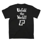 特異点Tシャツの普遍開折（白字ver.) Regular Fit T-Shirtの裏面