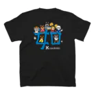 わんぱんにゃんの如月 Tシャツ 黒の青 Regular Fit T-Shirtの裏面