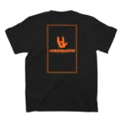 KOJI OSHIRO_WEB STOREのTOMODATHI BOX BLACK×ORANGE スタンダードTシャツの裏面