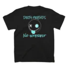 DIRTY FRIENDSの興味ない 白 スタンダードTシャツの裏面