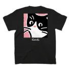 ハチワレ猫　ハチのお店のハチワレ猫　ハチ BOXピンク スタンダードTシャツの裏面