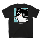 ハチワレ猫　ハチのお店のハチワレ猫　ハチ BOXライトブルー スタンダードTシャツの裏面