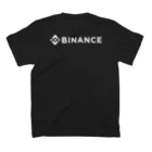 FUNNY JOKESのBINANCE-バイナンス-白ロゴ バックプリントデザイン（背面プリント） Regular Fit T-Shirtの裏面