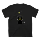 しましまねこ屋のくろねこ角形（顔Ver.） Regular Fit T-Shirtの裏面