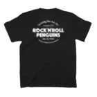 ちびきん工房のロックンロールペンギン　ロゴタイプ002 Regular Fit T-Shirtの裏面