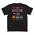 Siderunの館 B2の【バックプリント】レトロゲーム風なエフェクター Regular Fit T-Shirtの裏面