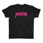 地下労働者GOODSストアのピンク地下労働者ロゴTシャツ2022 スタンダードTシャツ