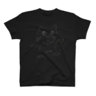 beat it Storeの猫ちゃんTシャツ　黒ボディー スタンダードTシャツ