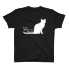 紅天本舗の今日も猫様のために働きます＊Ｔシャツ*白猫 スタンダードTシャツ