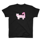 ユキヒョウのお店のユキヒョウ　ピンク柄 티셔츠