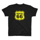 アロハスタイルハワイのU.S. Route 66  ルート66　イエロー スタンダードTシャツ