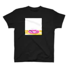 ムロイリコのチャリのケーキ完食の皿(色付きTシャツ用) スタンダードTシャツ