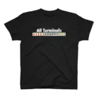 麻雀ロゴTシャツショップ 雀喰 -JUNK-の麻雀の役 All Terminals-清老頭（チンロウトウ）-白ロゴ Regular Fit T-Shirt