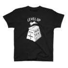 ねこぜもんのLEVEL UP FTS しろいロゴ スタンダードTシャツ