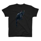 猫とやっし～ぃのアレコレのシッポだらんと黒猫ちゃん Regular Fit T-Shirt