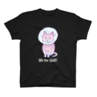 KYOSUKEのエリザベスカラー猫(ピンク) Tシャツ スタンダードTシャツ