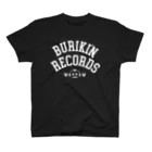 BURIKI'N RECORDSのブリキン定番ロゴ(ホワイトロゴ) スタンダードTシャツ