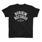 BURIKI'N RECORDSのブリキン定番ロゴ(ホワイトロゴ) Regular Fit T-Shirt