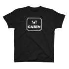 Cafe Cabin kanaeの黒地に白ロゴバージョン Regular Fit T-Shirt