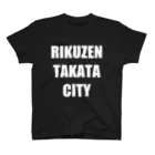 【公式】RE EARTH TV / リアスティーヴィーのRIKUZENTAKATA CITY - Tee（WH-Dark Color）スタンダードTシャツ スタンダードTシャツ