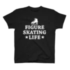 sports_tower スポーツタワーのフィギュアスケート・白・figure skating・グッズ・デザイン・フィギアスケート・#Tシャツ・ステップ・スピン・ジャンプ・スケート靴イラスト・技・男子・女子・かっこいい・かわいい・アイスダンス Regular Fit T-Shirt