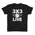 sports_tower スポーツタワーの3x3・白・スリーエックススリー・3人制バスケ・Tシャツ・アイテム・グッズ・ストリートバスケ・バスケットボール・スピーディーなバスケ・1試合10分間の21点ノックアウト・スポーツ・有望 スタンダードTシャツ