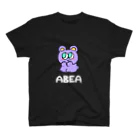 ABEKOのABEA パープル(白文字) Regular Fit T-Shirt