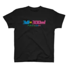 ニッポン放送「オールナイトニッポンPODCAST アンガールズのジャンピン」オフィシャルショップの3dl=300ml Tシャツ（黒・紺・赤） Regular Fit T-Shirt