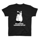 ﾈｺﾁｬﾝ is KAWAIIの邪悪なことを考えている猫(black) Regular Fit T-Shirt