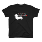 もふもふだっくすのLong body Dachshund スタンダードTシャツ