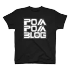 mf@PomPomBlogのPom City Four Logo（white） Regular Fit T-Shirt