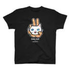 4_days_offのパームボールの握り方 白文字 スタンダードTシャツ