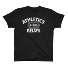 sports_tower スポーツタワーの4×100mリレー・リレー競走・白・陸上競技・400メートルリレー走・デザイン・Tシャツ・陸上部・男子・女子・ジュニア・入賞・有力・確実・候補・有望・応援・精神力・集中力・日本人・陸上魂 Regular Fit T-Shirt