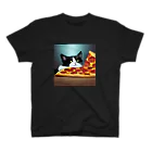 はいぱー　ねこまっくす©︎のピザが食べたいネコマックス スタンダードTシャツ