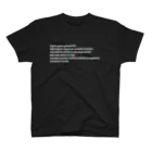 灰＆狼の寿限無　白文字 Regular Fit T-Shirt