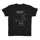 DRIPPEDのLAGEVRIO C13H19N3O7-ラゲブリオ-(Molnupiravir-モルヌピラビル-) 白ロゴ スタンダードTシャツ