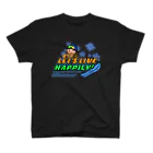 kazu_gの楽しく生きよう！（スノーボード）（ブルー） スタンダードTシャツ