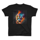 キリマジのTiger with aura of fire and water【B】 スタンダードTシャツ