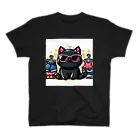 Noir's Cronusのオシャレな黒猫 スタンダードTシャツ