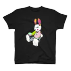 ユウサミイTシャツ店のうさぎ星人　春color 　黒、濃色各種 Regular Fit T-Shirt