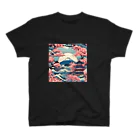 日本の風景 COOL JAPANの日本の春風景:富士山、Japanese scenery:Mt.Fuji Regular Fit T-Shirt