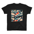 日本の風景 COOL JAPANの日本の風景、日本庭園の錦鯉 スタンダードTシャツ