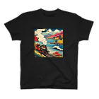 日本の風景 COOL JAPANの日本の風景:SL 蒸気機関車、Japanese senery:SL Steam locomotive スタンダードTシャツ