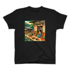 日本の風景 COOL JAPANの日本の風景:縁側でスイカを食べる スタンダードTシャツ