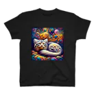 manul-of-the-worldのPsychedelic pallas cat スタンダードTシャツ