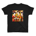 日本の風景 COOL JAPANの日本の風景:談笑している舞妓さん、Japanese scenery: Maiko chatting スタンダードTシャツ