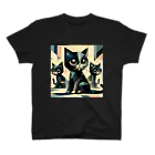 スタイル112の黒猫　キュビズム01 Regular Fit T-Shirt