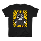 【しばし柴犬屋】のムキムキマッスル黒柴犬(黄色 スタンダードTシャツ