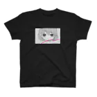 絵の具と女の子の確信_モノクロ スタンダードTシャツ